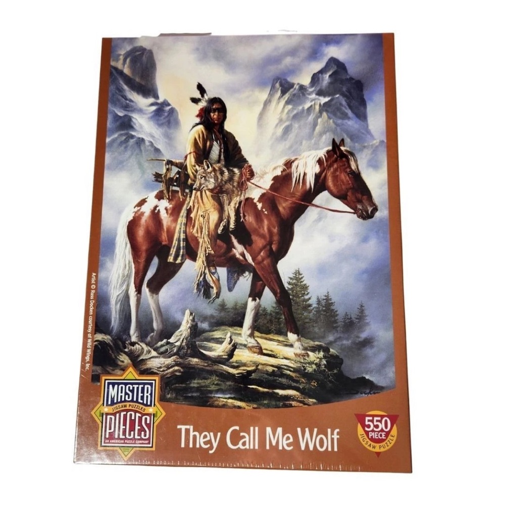 🆕 MASTER PIECES They Call Me Wolf Russ Docken Jigsaw Puzzle 18x24 NIB - SEALED